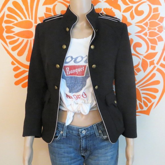 Zara Jackets & Blazers - Zara Basic Black Military Style Jacket S